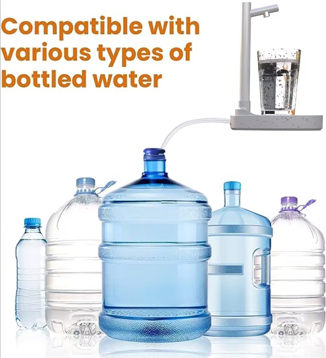 Added Extension Tupe Water Dispenser Automatic Water Bottle Desktop Rechargeable Water Dispenser With Stand - Image 6